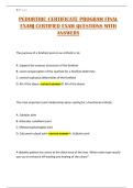 PEDORTHIC CERTIFICATE PROGRAM FINAL EXAM&vert; CERTIFIED EXAM QUESTIONS WITH ANSWERS