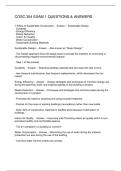 COSC 354 EXAM 1 QUESTIONS & ANSWERS