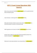 OTP 2 Exam &vert; Actual Questions With Answers