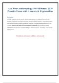 Anthropology 101 Midterm Exam&colon; Practice Test Questions & Answers &lpar;2026&rpar;