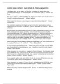COSC 354 EXAM 1 QUESTIONS AND ANSWERS
