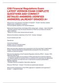 CISI Financial Regulations Exam LATEST VERSION EXAM COMPLETE QUESTIONS AND CORRECT DETAILED ANSWERS &lpar;VERIFIED ANSWERS&rpar; &vert;ALREADY GRADED A&plus;