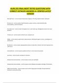 NURS 255 FINAL MOST TESTED QUESTIONS WITH CORRECT DETAILED ANSWERS A&plus; VERIFIED LATEST VERSION