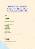 POST TEST &num;1 LD 5&comma;15&comma;16&comma;20&comma;39 &vert; Strategies Review of Quizzes & Correct Answers &lpar;Latest Update 2025 &vert; 2026&period;       