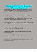 Alabama Permit Test Questions with Accurate Answers