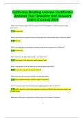 California Boating License Certificate&colon;  Updated Test Question and Answers  &lbrack;100&percnt; Correct&rsqb; 2025 