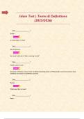 Islam Test &vert; Terms & Definitions &lpar;2025&sol;2026&rpar;      