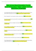 New Jersey Boat Education Course  Exam Elaboration &ast;Q&A&ast; &lpar;100&percnt; Correct&rpar;  2025&sol;2026 &vert;VERIFIED&vert;