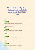 FPC Exam Fundamental Payroll &vert; Actual Test Questions with Detailed Verified Answers &vert; Already Graded A &vert;2025 &vert; 2026&period;