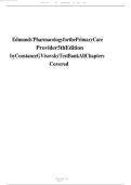 Pharmacology for the Primary Care Provider &ndash; Edmunds &lpar;5th Edition&rpar;&comma; Test Bank &vert; Verified Chapters 1&ndash;73 &vert; Complete Exam Material