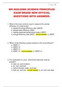 BPI BUILDING SCIENCE PRINCIPLES  EXAM BRAND NEW OFFICIAL  QUESTIONS WITH ANSWERS&period; 