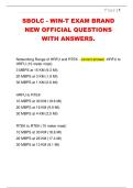SBOLC - WIN-T EXAM BRAND  NEW OFFICIAL QUESTIONS  WITH ANSWERS&period; 