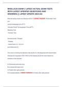 RNSG 2539 EXAM 2 LATEST ACTUAL EXAM TESTS WITH LATEST UPDATED &lpar;QUESTIONS AND ANSWERS&rpar; &vert;&vert; LATEST UPDATE 2025&sol;26