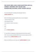 SDS EXAM-NBRC &lpar;2025&rpar; EXAM QUESTIONS AND ALL CORRECT ANSWERS 100&percnt; SOLVED AND GUARANTEED SUCCESS&vert;&vert; LATEST UPDATE 2025&sol;26
