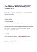 MN 576 UNIT 10 FINAL EXAM COMPREHENSIVE QUESTIONS WITH MULTIPLE CHOICES&vert;&vert; LATEST UPDATE 2025&sol;26