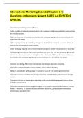 International Marketing Exam 1 &lpar;Chapters 1-4&rpar; Questions and answers Newest RATED A&plus; 2025&sol;2026 UPDATED 
