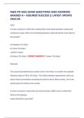 NGN PN HESI EXAM QUESTIONS AND ANSWERS GRADED A&plus; ASSURED SUCCESS &vert;&vert; LATEST UPDATE 2025&sol;26