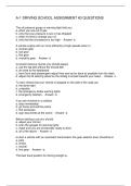 A-1 DRIVING SCHOOL ASSIGNMENT &num;3 QUESTIONS