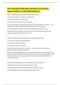 Life Coaching Certification Questions and answers Newest RATED A&plus; 2025&sol;2026 RATED A&plus; 