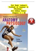 TEST BANK For Anthony&rsquo;s Textbook of Anatomy and Physiology&comma; 21st Edition by Patton&comma; Verified Chapters 1 - 48&comma; Complete Newest Version