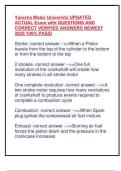 Yamaha Motor University UPDATED ACTUAL Exam with QUESTIONS AND CORRECT VERIFIED ANSWERS NEWEST 2025 100&percnt; PASS&excl;