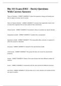 Bio 111 Exam &lpar;EKU - Davis&rpar; Questions With Correct Answers