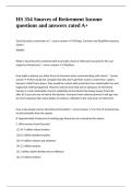 HS 354 Sources of Retirement Income questions and answers rated A&plus;