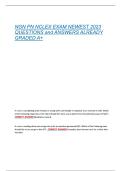 NGN PN NCLEX EXAM NEWEST 2023 QUESTIONS and ANSWERS ALREADY GRADED A&plus;