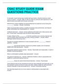 CSAC STUDY GUIDE EXAM QUESTIONS PRACTICE 