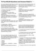 75 Free NCLEX Questions and Answers Rated A