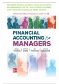 SOLUTION MANUAL FOR FINANCIAL ACCOUNTING FOR MANAGERS 1ST EDITION BY WAYNE THOMAS AND DAVID SPICELAND AND MARK NELSON &vert;&vert;ALL CHAPTERS
