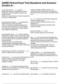 ASWB Clinical Exam Test Questions and Answers Graded A&plus;