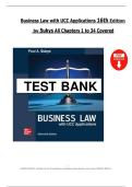 Business Law with UCC Applications 16th Edition &ndash; Paul A&period; Sukys &ndash; Complete Solution Manual &lpar;Chapters 1&ndash;34&rpar;