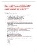 HESI PN Exit Exam V1&ndash;V7 &vert; 2025&sol;2026 Complete Edition 525 Real Exam-Based Questions &lpar;75 per Version&rpar; &vert; Verified Answers &vert; 100&percnt; Accuracy &vert; Practical Nursing Exit Prep &vert; Graded A&plus;