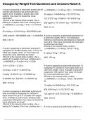 Dosages by Weight Test Questions and Answers Rated A
