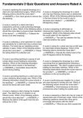 Fundamentals 2 Quiz Questions and Answers Rated A