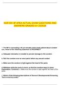 NUR 504 3P APEA ACTUAL EXAM QUESTIONS AND ANSWERS GRADED A&plus; 202526