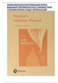 Solution Manual for Finite Mathematics And Its Applications 13th Edition by Larry J&period; Goldstein&comma; David I&period; Schneider&comma; Martha J&period; Siegel &comma; Jill Simmons &vert;All Chapters &period;pdf