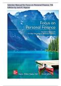 Solutions for Focus on Personal Finance, 7th Edition Kapoor, Chapter 1-14| All Chapters