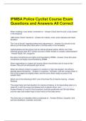 IPMBA Police Cyclist Course Exam Questions and Answers All Correct 