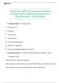 NSG 121 Final Exam &ndash; Herzing University &lpar;2025&sol;2026&rpar; &vert; Comprehensive Verified Questions and Answers