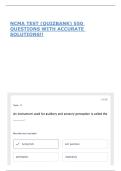 NCMA TEST &lpar;QUIZBANK&rpar; 550 QUESTIONS WITH ACCURATE SOLUTIONS&excl;&excl;