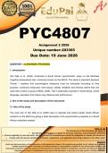 PYC4807 Assignment 2 &lpar;COMPLETE ANSWERS&rpar; 2026 - DUE 19 June 2026
