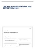 CAP TEST 2025 QUESTIONS WITH 100&percnt; CORRECT ANSWERS&excl;&excl;
