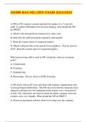 ASWB Bachelors Exam Prep 2024&sol;2025 &vert; Practice Test Questions with Correct Answers &vert; Latest & Verified Study Guide