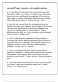 nursing 327 exam 1 questions with complete solutions