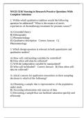 NSGD 3216 Nursing in Research Practice Questions With Complete Solutions
