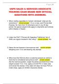 USPS SALES & SERVICES ASSOCIATE  TRAINING EXAM BRAND NEW OFFICIAL  QUESTIONS WITH ANSWERS&period; 