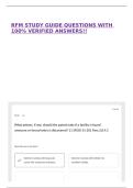 RFM STUDY GUIDE QUESTIONS WITH 100&percnt; VERIFIED ANSWERS&excl;&excl;