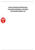 Advanced Engineering Mathematics&comma; 11th Edition &lpar;International Adaptation&rpar; &ndash; Erwin Kreyszig &vert; Complete Solutions Manual for All 25 Chapters